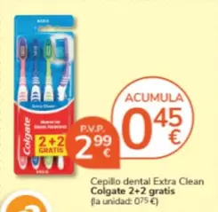 Oferta de Colgate - Cepillo Dental Extra Clean por 2,99€ en Consum