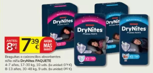 Oferta de DryNites - Drynites Paquete por 7,39€ en Consum