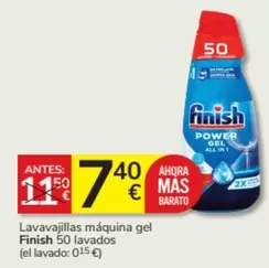 Oferta de Finish - Lavavajillas Máquina Gel por 7,4€ en Consum