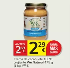Oferta de Butter - crema de cacahuete 100% crujiente por 2,29€ en Consum