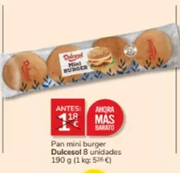 Oferta de Dulcesol - Pan Mini Burger en Consum