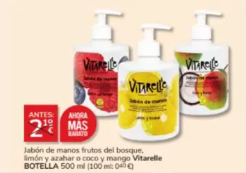 Oferta de Mas - Jabon De Manos Frutos Del Bosque, Limón Y Azahar O Coco Y Mango en Consum
