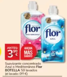 Oferta de Flor - Suavizante Concentrado Azul O Mediterraneo en Consum