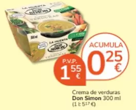 Oferta de Don Simón - Crema De Verduras por 1,55€ en Consum