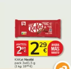 Oferta de Nestlé - Kitkat por 2,29€ en Consum