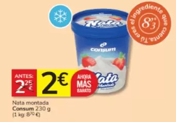Oferta de Consum - Nata Montada por 2€ en Consum
