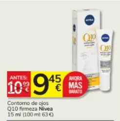 Oferta de Nivea - Contorno De Ojos Q10 Firmeza por 9,45€ en Consum