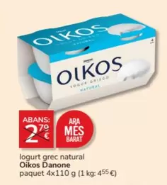 Oferta de OIKOS - Iogurt Grec Natural en Consum