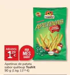 Oferta de Ara - Apetinas De Patata Sabor Quètxup en Consum