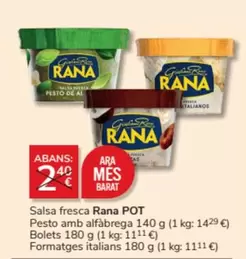 Oferta de Rana - Salsa Fresca Pesto Amb Alfàbrega por 2€ en Consum