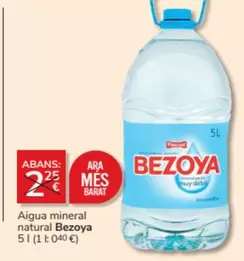 Oferta de Bezoya - Aigua Mineral Natural en Consum