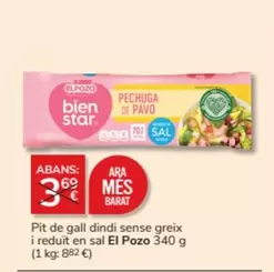 Oferta de El Pozo - Pit De Gall Dindi Sense Greix I Reduit En Sal en Consum