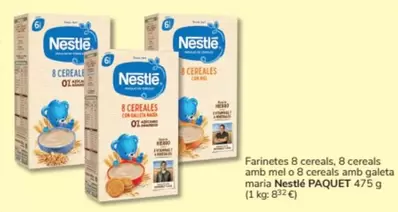 Oferta de Nestlé - Farinetes 8 Cereals, 8 Cereals Amb Mel O 8 Cereals Amb Galeta en Consum