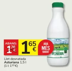 Oferta de La Asturiana - Llet Desnatada por 1,65€ en Consum