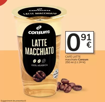 Oferta de Consum - Cafe Latte Macchiato por 0,91€ en Consum