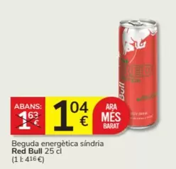 Oferta de Red Bull - Beguda Energetica Síndria por 1,04€ en Consum