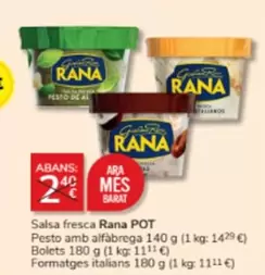 Oferta de Rana - Salsa Fresca Pesto Amb Alfàbrega en Consum