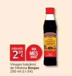 Oferta de Borges - Vinagre Balsamic De Modena por 2€ en Consum