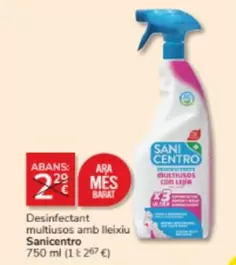 Oferta de Sanicentro - Desinfectante Multiusos Amb Lleixiu por 2€ en Consum