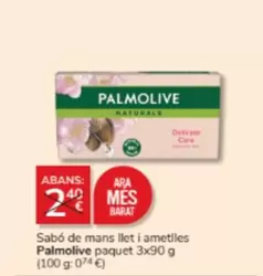 Oferta de Palmolive - Sabo De Mans Llet I Ametlles Paquet por 2€ en Consum