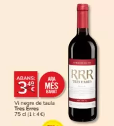 Oferta de Ara - Vi Negre De Taula en Consum