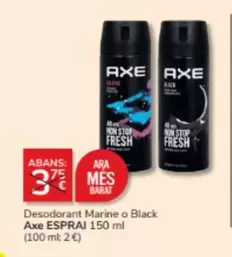 Oferta de Axe - Desodorant Marine O Black por 3€ en Consum