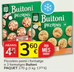 Oferta de Buitoni - Piccolinis Pernil I Formatge O 3 Formatges por 3,6€ en Consum