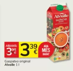 Oferta de Alvalle - Gaspatxo Original por 3,39€ en Consum