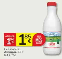 Oferta de Asturiana - Llet Sencera por 1,85€ en Consum