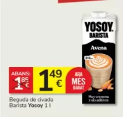 Oferta de YoSoy - Beguda De Civada Barista por 1,49€ en Consum