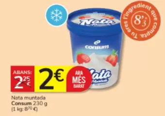 Oferta de Consum - Nata Muntada por 2€ en Consum