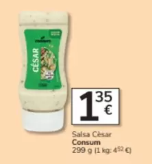 Oferta de Consum - Salsa Cèsar por 1,35€ en Consum