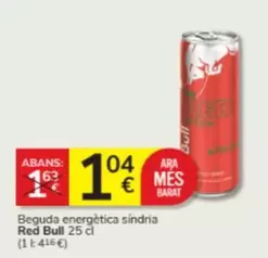 Oferta de Red Bull - Beguda Energètica Síndria por 1,04€ en Consum