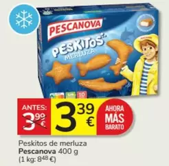 Oferta de Pescanova - Peskitos De Merluza por 3,39€ en Consum