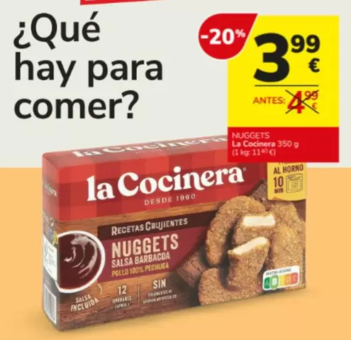 Oferta de La Cocinera - Nuggets por 3,99€ en Consum