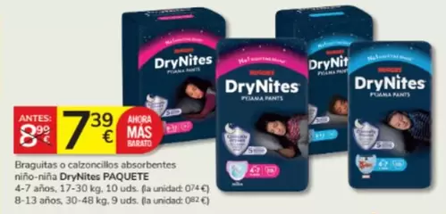 Oferta de DryNites - Drynites Paquete por 7,39€ en Consum
