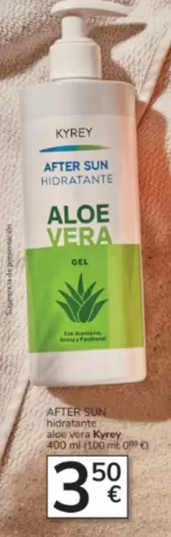 Oferta de Kyrey - After Sun Hidratante Aloe Vera Gel 200ml por 3,5€ en Consum