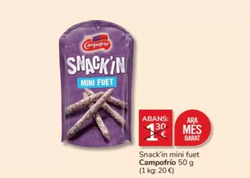 Oferta de Campofrío - Snack'in Mini Fuet en Consum