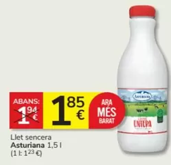 Oferta de La Asturiana - Llet Sencera por 1,85€ en Consum