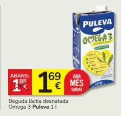 Oferta de Puleva - Beguda Lactia Desnatada Omega 3 por 1,69€ en Consum