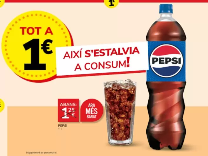 Oferta de Consum - Pepsi por 1€ en Consum