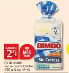 Oferta de Bimbo - Pa De Motlle Sense Crosta en Consum