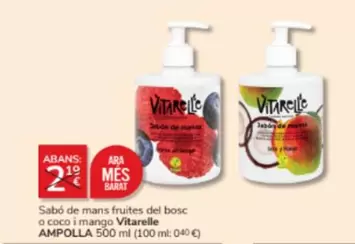 Oferta de Ara - Sabo De Mans Fruites Del Bosc O Coco I Mango por 2€ en Consum