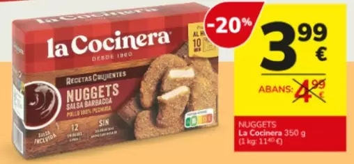 Oferta de La Cocinera - Nuggets por 3,99€ en Consum