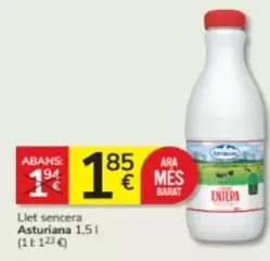 Oferta de La Asturiana - Llet Sencera por 1,85€ en Consum