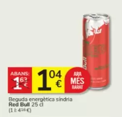 Oferta de Red Bull - Beguda Energetica Síndria por 1,04€ en Consum