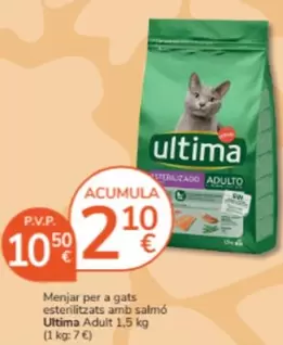 Oferta de Ultima - Menjar Per A Gats Esterilitzats Amb Salmo por 10,5€ en Consum