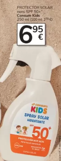Oferta de Consum - Kids Protector Solar SPF 50+ por 6,95€ en Consum