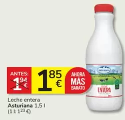 Oferta de La Asturiana - Leche Entera por 1,85€ en Consum