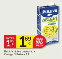 Oferta de Puleva - Bebida Láctea Desnatada Omega 3 por 1,69€ en Consum